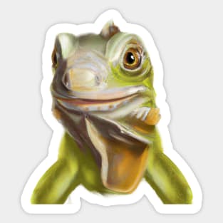 Cute Iguana Drawing Sticker